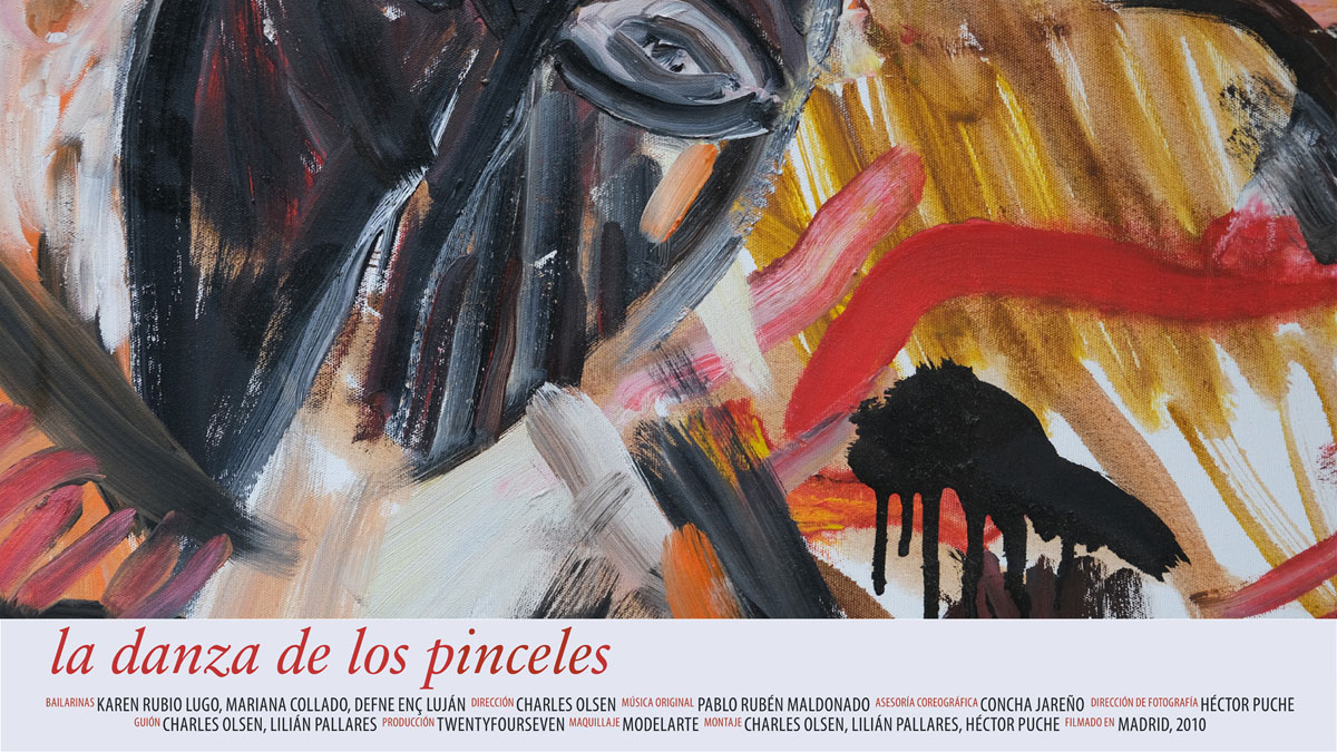Cartel del cortometraje La danza de los pinceles.